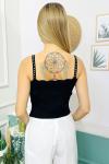 147328 Incili Tasli Triko Bluz